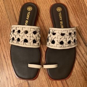 Tory Burch Basket-Weave Slide
